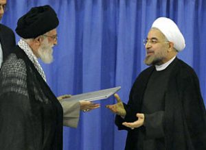 آغاز مراسم تنفیذ حکم ریاست جمهوری روحانی در حسینیه امام خمینی(ره)/همراه عکس